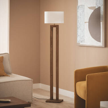 Candeeiro de Pé Madeira Abner