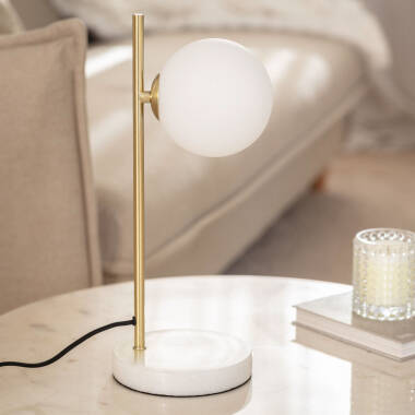 Lámpara de Mesa Metal y Cristal Lune