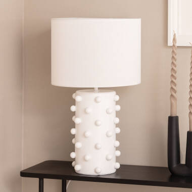 Lámpara de Mesa Resina y Tela Bally