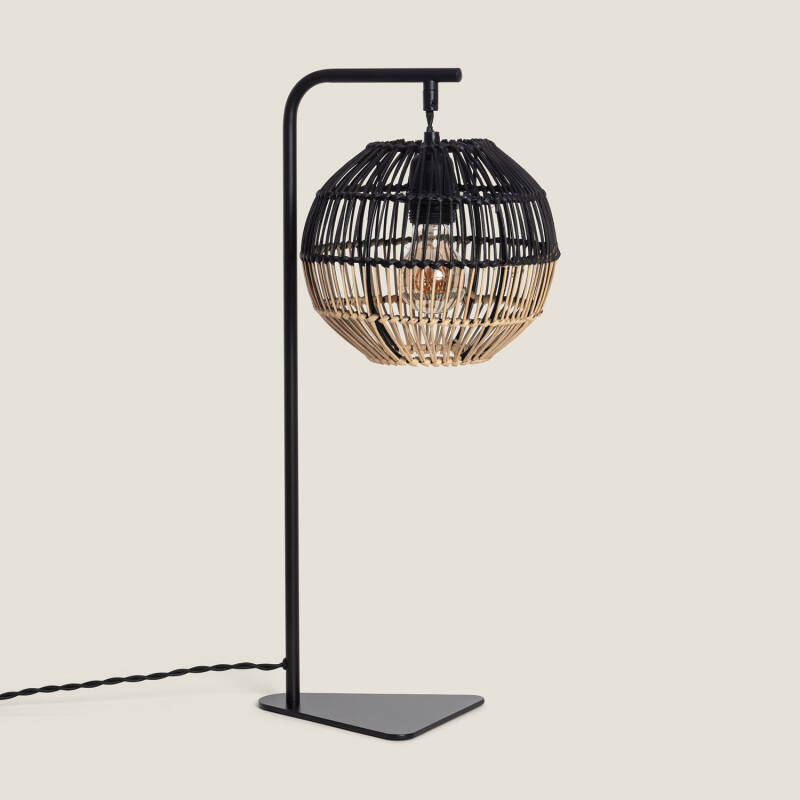 Imagen de Lámpara de Mesa de Ratán Kithnos