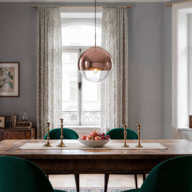 Imagen de Lámpara Colgante Metal y Cristal Yelitza