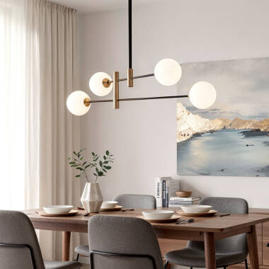 Imagen de Lámpara Colgante Metal y Cristal Bull 4