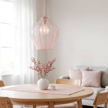 Imagem de Candeeiro Suspenso Metal e Tecido Ø400 mm Yara