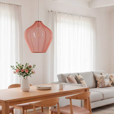 Imagem de Candeeiro Suspenso Metal e Tecido Ø400 mm Yara 