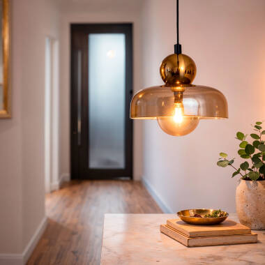 Lámpara Colgante Metal y Cristal Carlize