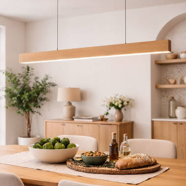 Lámpara Colgante Lineal Aluminio LED 120cm 30W CCT Seleccionable Wanda