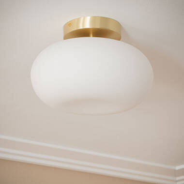 Candeeiro de Teto LED 9W Metal e Vidro Keyla