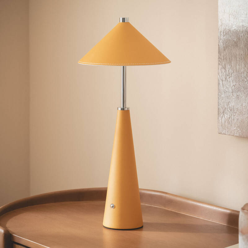 Lámpara de Mesa LED Portátil Cuero  con Batería USB Recargable Tyu Tule