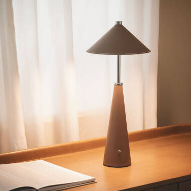 Imagen de Lámpara de Mesa LED Portátil Cuero  con Batería USB Recargable Tyu Tule