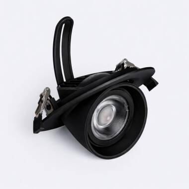 Downlight LED Circular Direcionável Chip OSRAM 120 lm/W LIFUD Corte Ø 160 mm Preto
