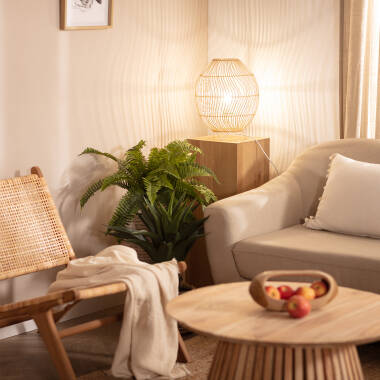 Imagen de Lámpara de Mesa de Ratán Sagra