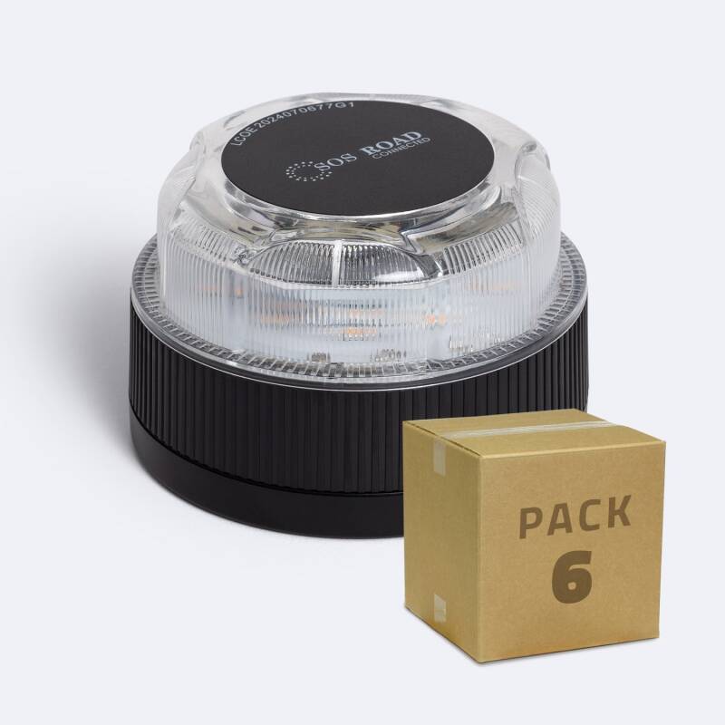 Imagen de Baliza V16 Homologada DGT 3.0 PACK 6 x 28.99€ unidad con Geolocalización - Luz Emergencia Coche Obligatoria 2026 ORANGE Road