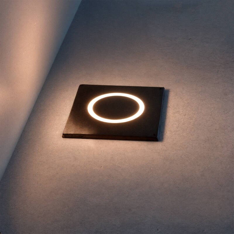 Imagen de Baliza Exterior LED 2W Empotrable Cuadrada Resbel