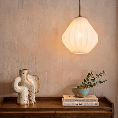 Lámpara Colgante Metal y Cristal Belisa