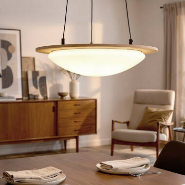 Imagem de Candeeiro Suspenso LED 18W Fieltro CCT Seleccionável Lezhan