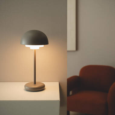 Imagen de Lámpara de Mesa LED Portátil Exterior con Batería USB Recargable Metal Galdan