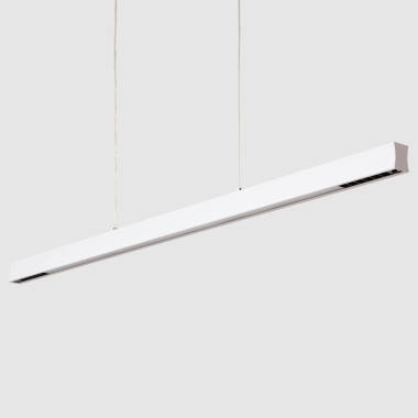 Lámpara Colgante Lineal LED 42W Aluminio Blanco Seleccionable Iluminación Doble Cara Funky Chic
