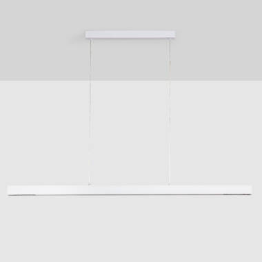 Imagen de Lámpara Colgante Lineal LED 42W Aluminio Blanco Seleccionable Iluminación Doble Cara Funky Chic
