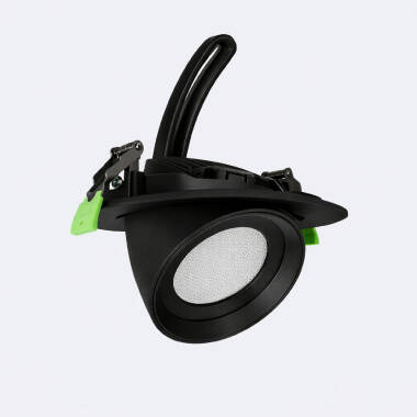 Downlight LED Circular Direccionable Chip OSRAM 120 lm/W LIFUD Corte Ø 160 mm Negro