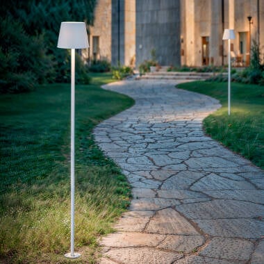 Imagem de Baliza LED 3W para Exterior Batería USB Recarregável Alumínio con Pincho 80cm Anisa