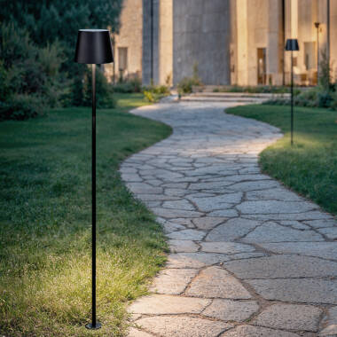 Baliza LED 3W para Exterior Batería USB Recarregável Alumínio con Pincho 80cm Anisa