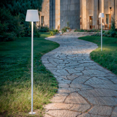 Baliza LED 3W para Exterior Batería USB Recarregável Alumínio con Pincho 80cm Anisa