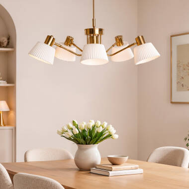 Candeeiro Suspenso Metal Magda 5 Focos