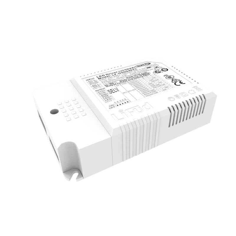 Imagen de Driver LIFUD Regulable DALI 1-10V 220-240V No Flicker Salida 25-42V 550-1050mA 20-60W LF-GSD040YC