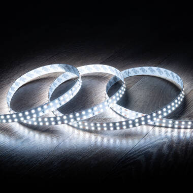Fita LED 12V SMD 204 LED/m 5m 18W/m 1700lm/m Dupla Largura 16mm Corte a cada 3cm IP20