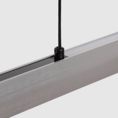 Imagen de Lámpara Colgante Lineal LED 42W Aluminio Blanco Seleccionable Iluminación Doble Cara Funky Zapp