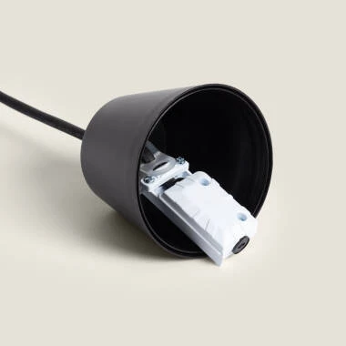 Imagem de Candeeiro suspenso para exterior com efeito rattan Léa Curva