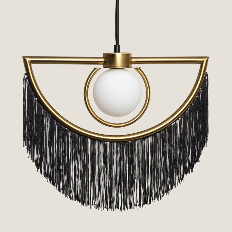 Imagem de Candeeiro Suspenso Metal com Franjas Dalila