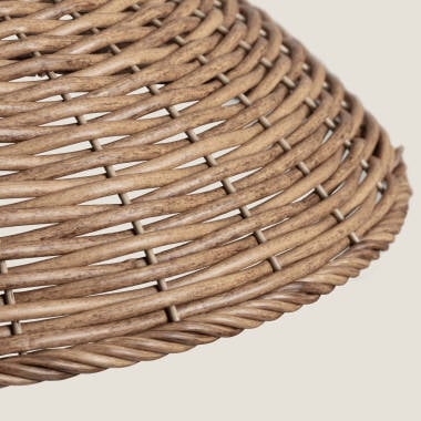 Imagem de Candeeiro suspenso para exterior com efeito rattan Léa Curva