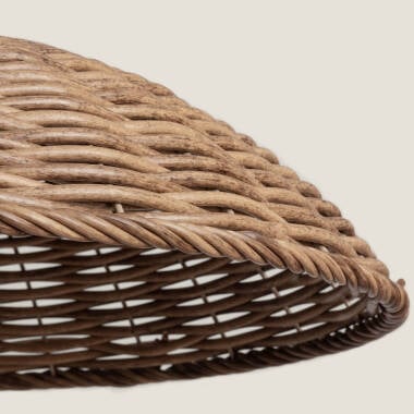 Imagem de Candeeiro suspenso para exterior com efeito rattan Léa Curva