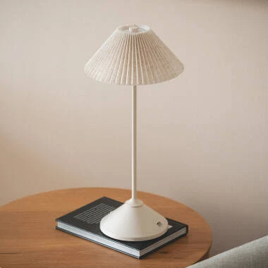 Candeeiro de Mesa LED 3W Portátil Metal com Bateria USB Recarregável Denwa