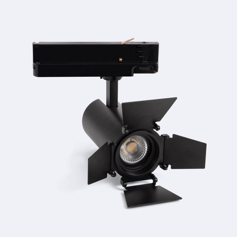 Imagem de Foco Carril LED Trifásico 20W Fasano Cinema CCT Seleccionável Regulável Preto
