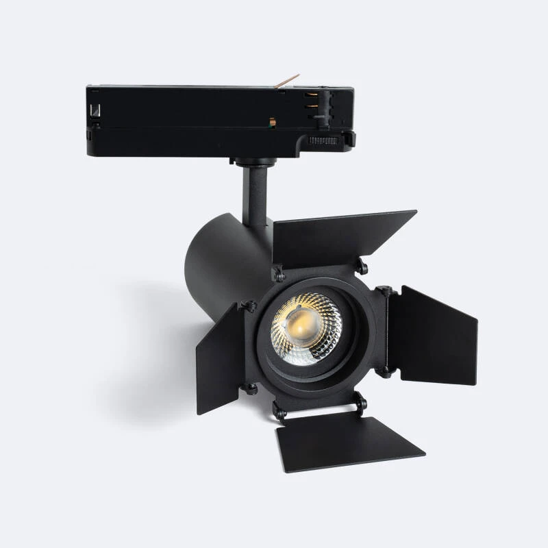 Imagen de Foco Carril LED Trifásico 30W Fasano Cinema CCT Seleccionable Regulable Negro