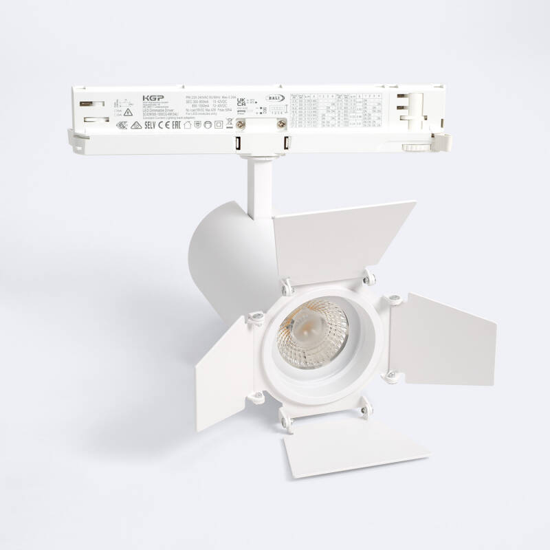 Imagen de Foco Carril LED Trifásico 30W Fasano Cinema CCT Seleccionable Regulable DALI Blanco