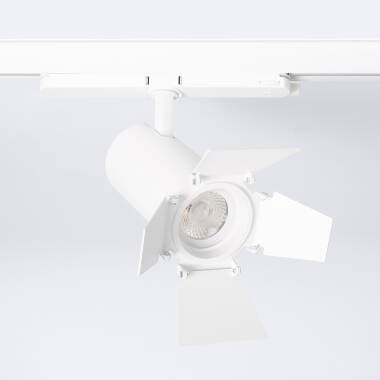 Foco Carril LED Trifásico 30W Fasano Cinema CCT Seleccionable Regulable DALI Blanco