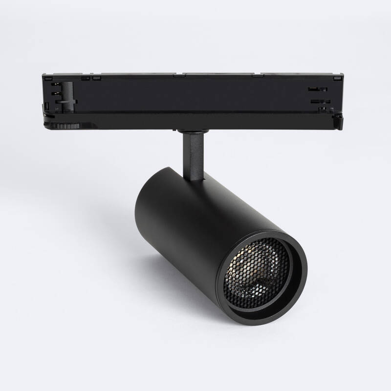 Imagem de Foco Carril LED Trifásico 30W Fasano Anti-reflexos CCT Seleccionável Regulável DALI Preto