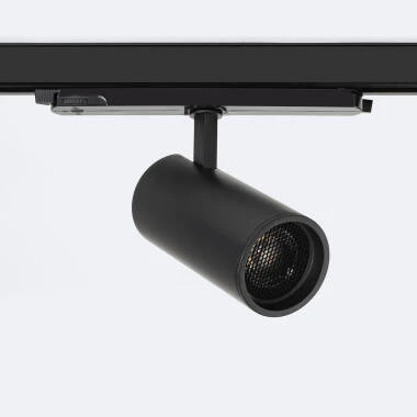 Foco Carril LED Trifásico 30W Fasano Antideslumbramiento CCT Seleccionable Regulable DALI Negro