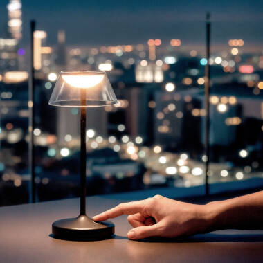 Candeeiro de Mesa LED de 3 W Portátil com Bateria USB Recarregável em Alumínio Dipley