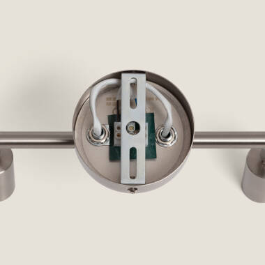 Imagen de Lámpara de Techo Orientable Aluminio Oasis 2 Focos Plata