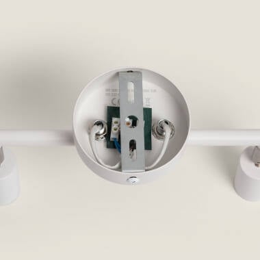 Imagem de Candeeiro de Teto Orientável  Alumínio Oasis 2 Focos Branco