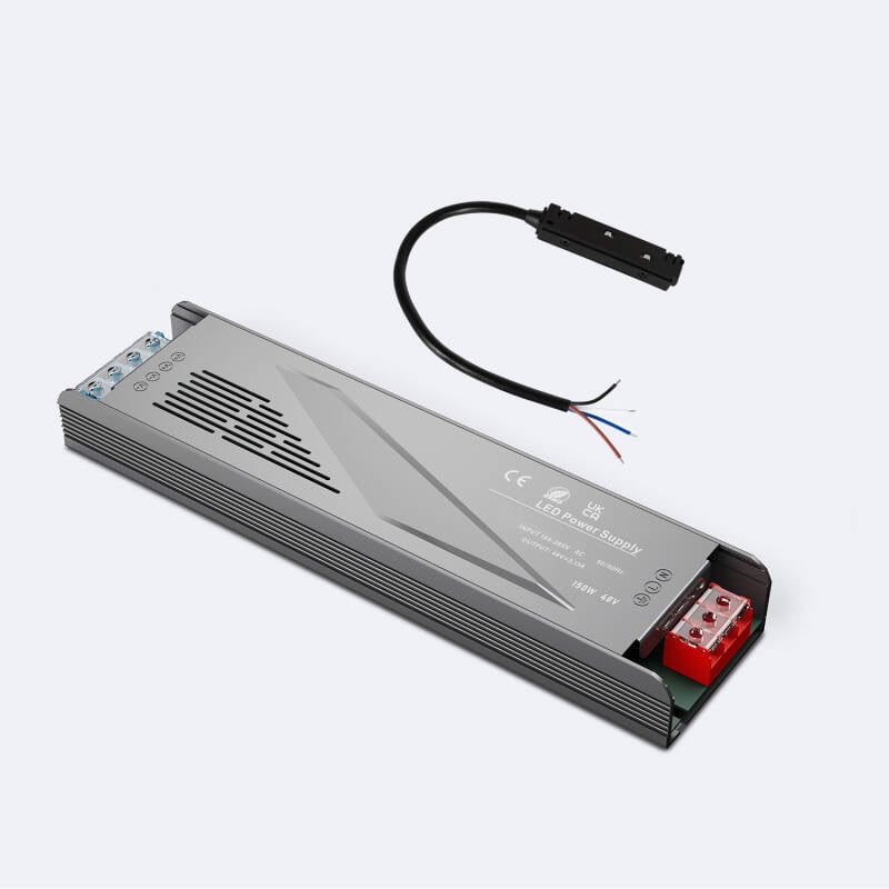 Imagen de Kit Fuente Alimentación 48V DC Externa + conector para Carril Magnético 20mm