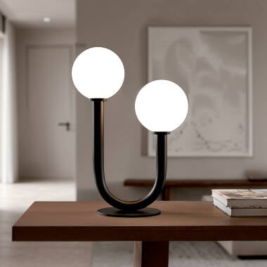 Imagem de Candeeiro de Mesa Metal e Vidro Zeina