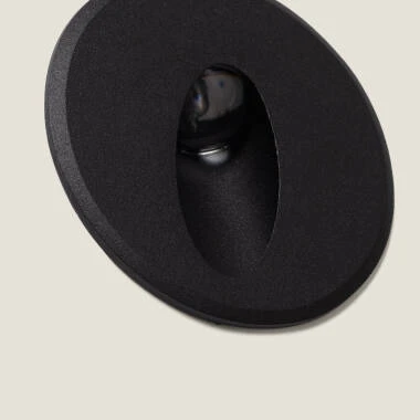 Imagen de Baliza Exterior LED 3W Empotrable Pared Circular Oval Adam