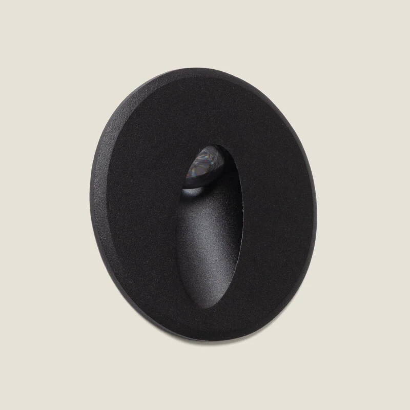 Imagen de Baliza Exterior LED 3W Empotrable Pared Circular Oval Adam