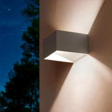 Aplique de Pared LED 6W de Aluminio Iluminación Doble Cara Lico Gris Claro