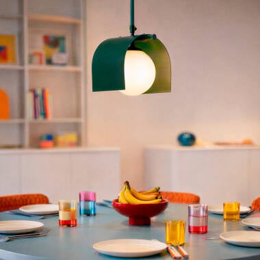 Lámpara de Techo Metal y Cristal Heswall